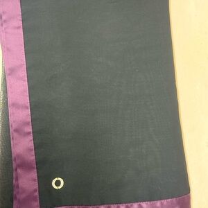 Black and Purple Scarf with Gold Accent